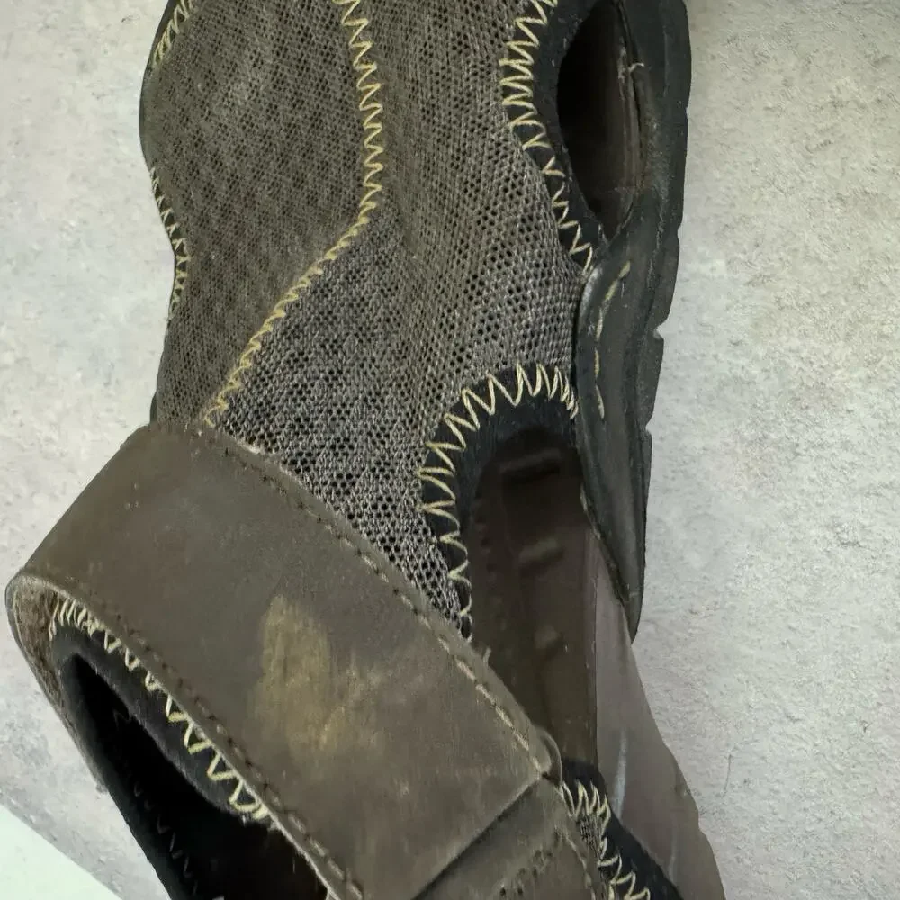 Crocs Mens Swiftwater Mesh Fisherman Deck Sandals 15041 Brow nSize 10